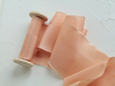NECTARINE peach silk ribbon,wedding silk ribbon,orange ribbon, ribbon for wedding invitation,bridal bouquet,wedding flatlay,bouquet ribbon