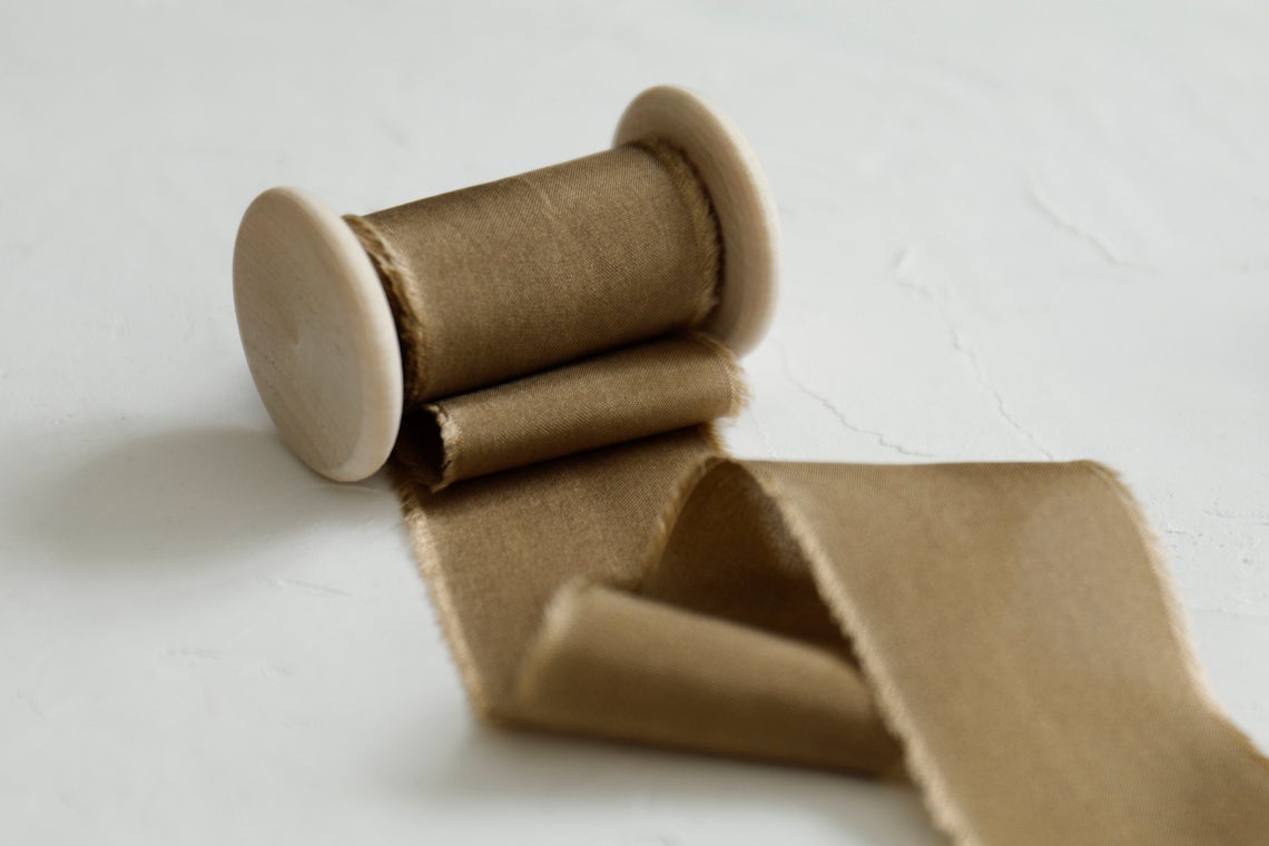 Hand-Dyed Brown Silk Ribbons | Natural Earthy Elegance – IngenueSilk