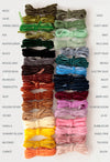Thin 1/4 inch velvet ribbon by the yard for gift wrapping and wedding styling details