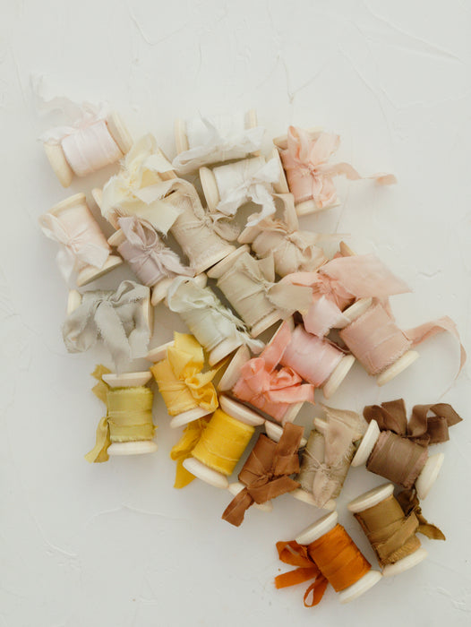 Silk Ribbon: Hand Dyed Ribbon for Event Decor and Stationery