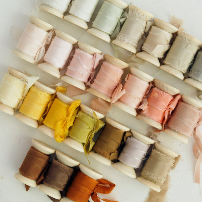Silk Ribbon: Hand Dyed Ribbon for Event Decor and Stationery
