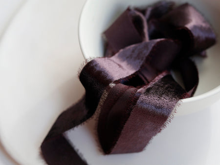 plum silk velvetribbon