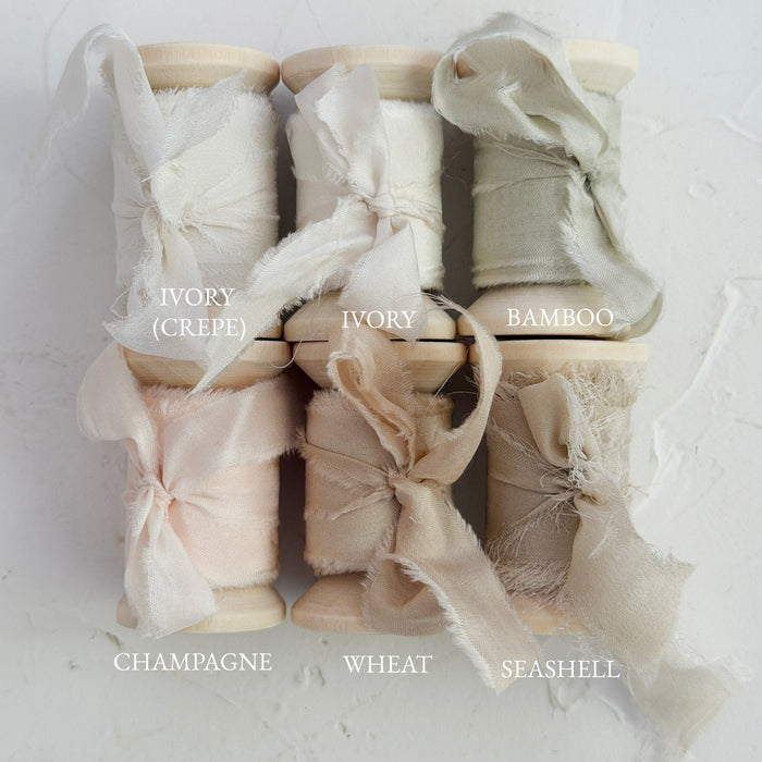 Silk Ribbon: Hand Dyed Ribbon for Event Decor and Stationery