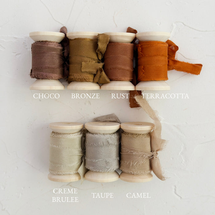 Silk Ribbon: Hand Dyed Ribbon for Event Decor and Stationery