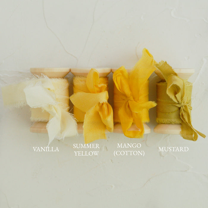 Silk Ribbon: Hand Dyed Ribbon for Event Decor and Stationery