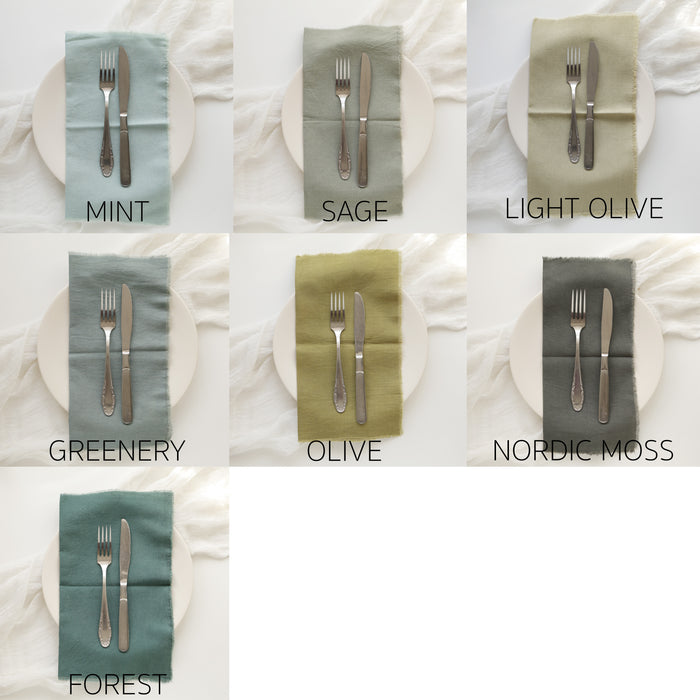 Heavy Cotton napkins - Green shades