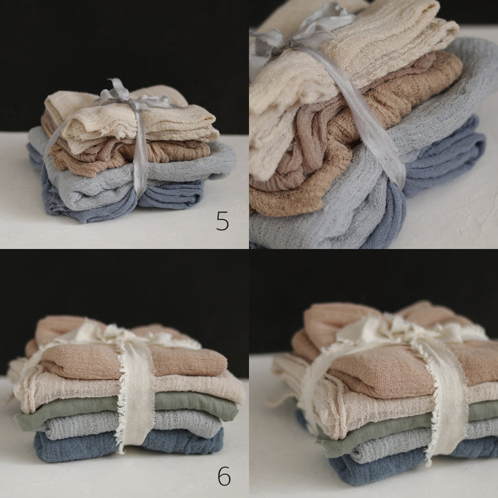 Gauze cotton - assorted remnant fabric set