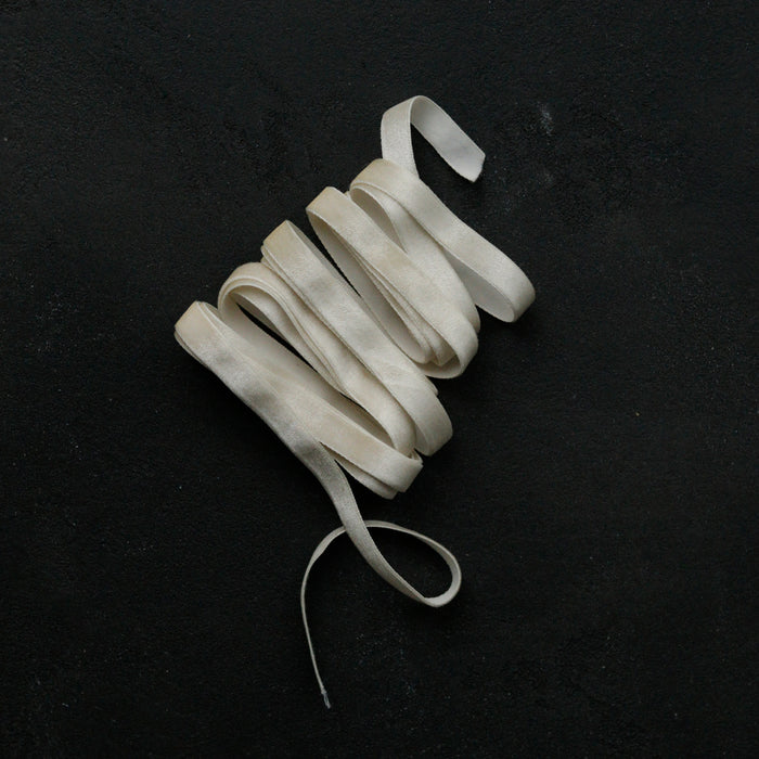 1/2'' Velvet ribbon with processed edges - Ivory
