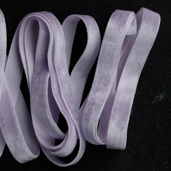 1/2'' Velvet ribbon with processed edges - Wisteria