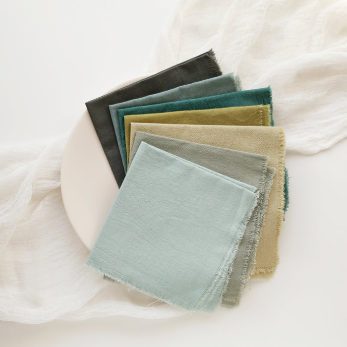 Heavy Cotton napkins - Green shades