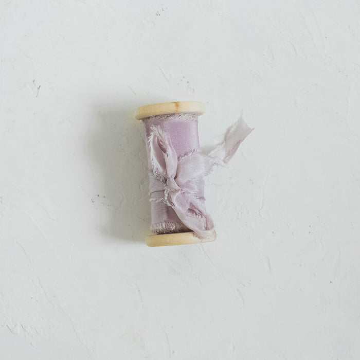 Lilac - Crepe de chine silk ribbon