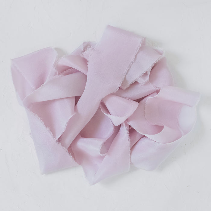 Lilac - Crepe de chine silk ribbon